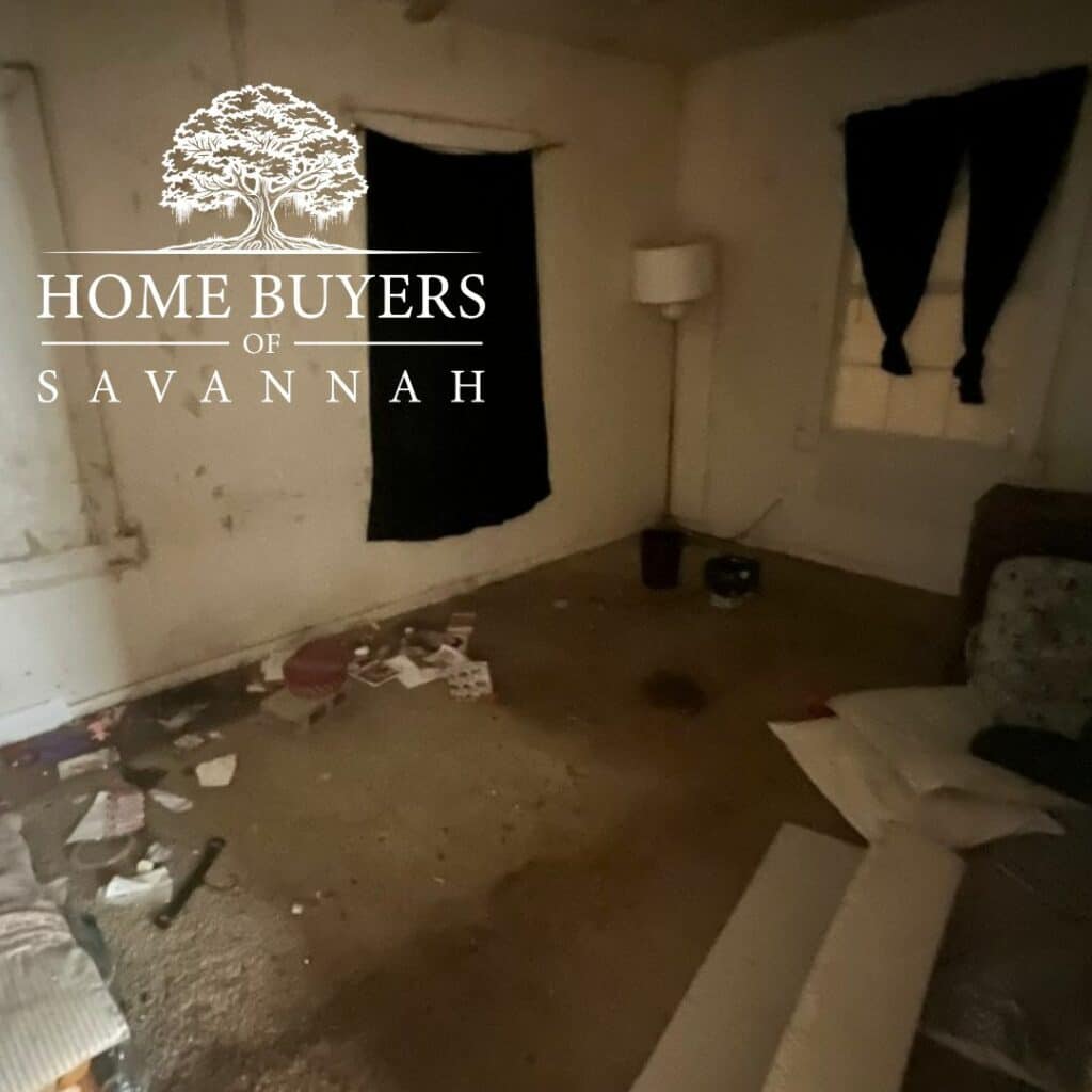 sell home as is in any condition - interior of home with years of neglect